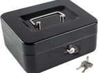 Cash Box with Lock and Tray Black Color