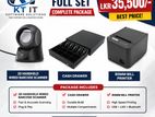 cash Drawer + 80mm Thermal Printer Desktop Barcode Scanner Package