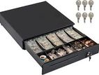 Cash Drawer Box with 5 Adjustable Bill Blank and 8 Removable Coin