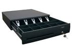 Cash Register Drawer w/ 5 Bill 6 Coin Tray, Auto-open, Black