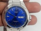 Casio Men's Analog Watch Blue Dial With Stainless Steel Strap