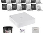CCTV 8 CHANNEL CAMERA SYSTEM INSTALLATION (HIKVISION)
