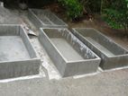 Cement fish tanks