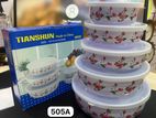 CERAMIC STORAGE BOX WITH LID 5PCS SET - 505A