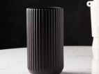 Ceramic Stucco Vase Black - Medium