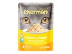 Cherman Wet Food Pouches for Adult Cats Chicken and Veggie In Jelly 85g