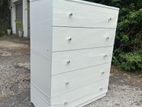 Chest Of Drawer Cupboard Full White 41x32x16Inch