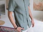 Chinese Collar Short Sleeve Shirt