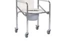 Chrome Folderble Commode Chair with Wheels
