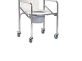 Chrome Folderble Commode Chair with Wheels