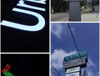 Cladding Name Boards Led Sign Neon Crystal Panel