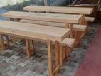 Class Table and Bench 6ft *1ft Mahogani