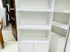 Classic white book racks
