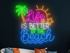 Coconut Tree Neon Sign, Bar Summer Party Light, Tiki