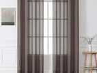 Coffee Brown Transparent Curtains