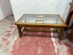 Coffee Table Teak Glass