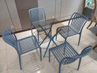 Coffee table with 4 chairs