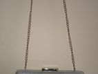 Collette Silver Glitter Clutch Bag