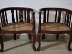 Antique Wooden Chairs with Cane Seats