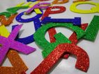 Colorful English Alphabet Glitter Set - Capital