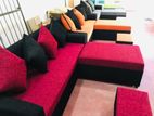 Colour Sofa Set With Stool pillow .