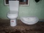 Commode with Ceramic Sink