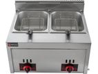 Commercial 14L Gas Fryer Double