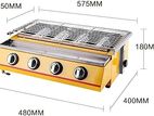 Commercial Gas Smokeless BBQ Grill 4 Burners