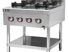 Commercial Wok 4 Burner Gas Stove With Stand