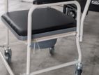 Commode & Shower Chair With Foot Rest Foldable