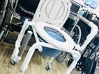 Commode Chair Arm Decline Height Adjustable 4 Locker Wheels