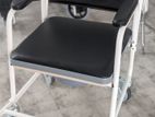 Commode Chair Castor Wheel With Foot Rest