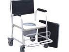 Commode Chair Castor Wheel With Foot Rest - Shower