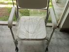 Commode Chair Castor Wheel with Footrest