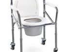Commode Chair - Foldable with Wheels