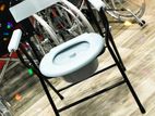 Commode chair gray foldable