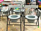 Commode Chair Gray Steel Bar