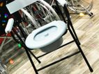 Commode Chair Gray Steel Frame