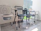 Commode Chair Gray With Bucket - Fodable