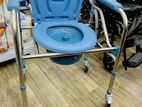 Commode Chair Height Adjustable 4 Locker Wheels
