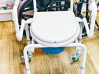 Commode Chair With Arm Decline & 4 Locker Wheel