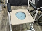 Commode Chair With Fiber Seat & Wheels