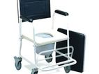 Commode Chair With Foot Rest Patient Bathing ( Foldable & Wheel )