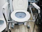 Commode Chair With Wheel Foldable