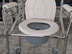 Commode Chair With Wheel - Foldable