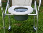 Commode Chair With Wheel - Height Adjustable