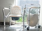 Commode Chair Without Wheel Foldable Steel