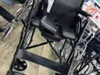Commode Wheel Chair Black Edition with Safety Belt
