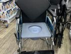 Commode Wheel Chair Fiber Seat with Cushion