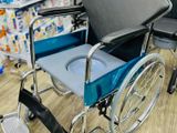 Commode Wheel Chair Fiber Seat With Wheelchair